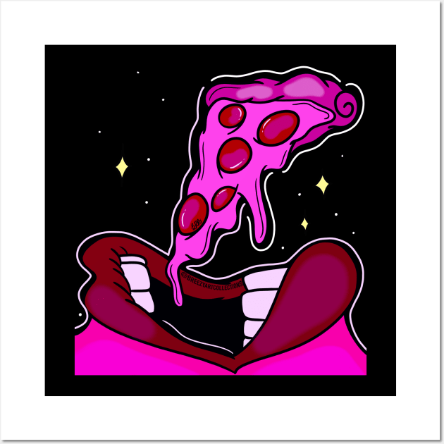 Pink Pizza Wall Art by BreezyArtCollections 